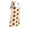 Sunflower Print Racerback Dress, Summer Dress, Casual Dress, Beach Wear, Floral Dress, Gift for Her, Wedding Guest Outfit