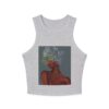 Floral Art Women's Racer Tank Top, Creative Summer Top, Graphic Tee for Women, Unique Gift for Her, Casual Wear