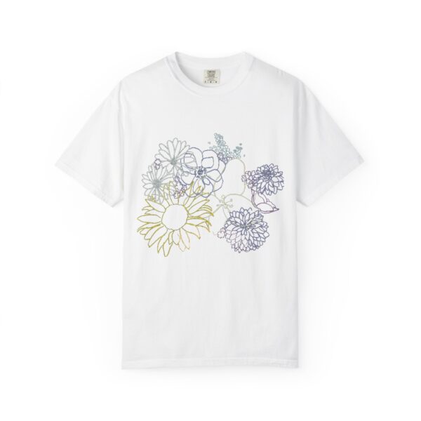 Flowers Blooming Unisex Garment-Dyed T-shirt