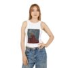 Floral Art Women's Racer Tank Top, Creative Summer Top, Graphic Tee for Women, Unique Gift for Her, Casual Wear