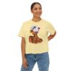 Artistic Floral Boxy Tee - Trendy Women's T-Shirt, Casual Wear, Gift for Her, Spring/Summer Fashion, Boho Style