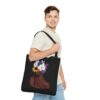 Flowers Blooming Woman Tote Bag (Black)