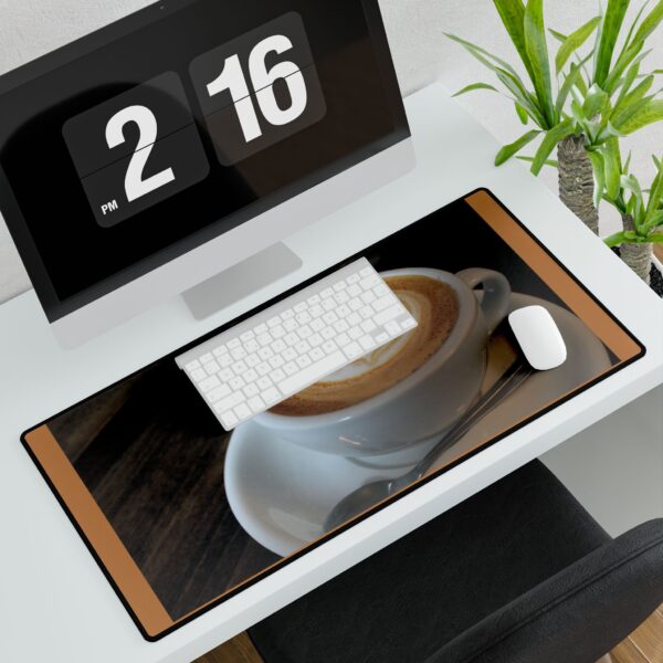 Coffee Love Desk Mat - Cozy Work Space Decor, Desk Accessories, Coffee Lovers Gifts, Home Office Essentials, Computer Mouse Pad