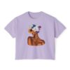 Artistic Floral Boxy Tee - Trendy Women's T-Shirt, Casual Wear, Gift for Her, Spring/Summer Fashion, Boho Style