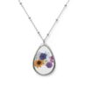 Flower Oval Necklace