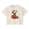 Artistic Floral Boxy Tee - Trendy Women's T-Shirt, Casual Wear, Gift for Her, Spring/Summer Fashion, Boho Style