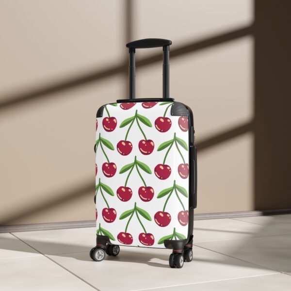 Chic Cherry Pattern Suitcase - Travel Luggage, Trendy Carry On, Vacation Gear, Summer Travel, Gift for Travelers