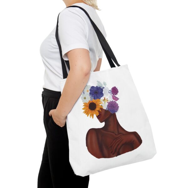 Flower Woman Tote Bag (White)