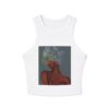 Floral Art Women's Racer Tank Top, Creative Summer Top, Graphic Tee for Women, Unique Gift for Her, Casual Wear