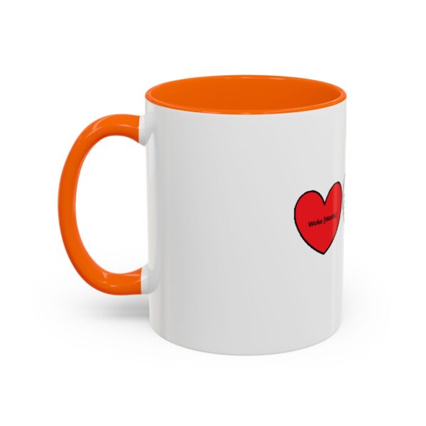 Woke Heart Accent Coffee Mug - Inspirational Quote Mug, Perfect Gift for Activists, Home Office Decor, Unique Coffee Lover Gift, 11oz & 15oz