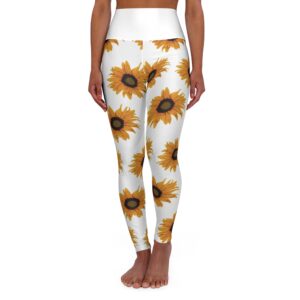 Sunflowers High Waisted Yoga Leggings