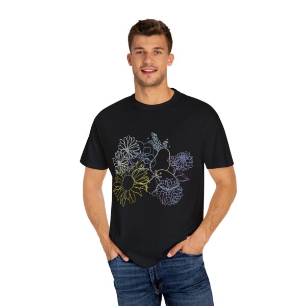 Flowers Blooming Unisex Garment-Dyed T-shirt