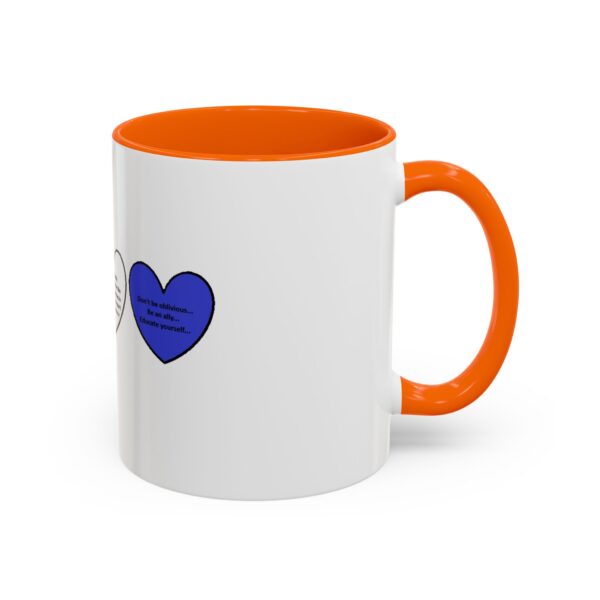 Woke Heart Accent Coffee Mug - Inspirational Quote Mug, Perfect Gift for Activists, Home Office Decor, Unique Coffee Lover Gift, 11oz & 15oz