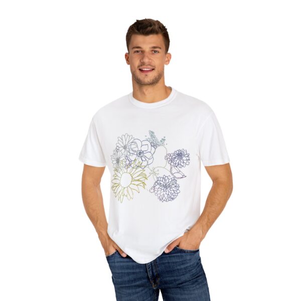 Flowers Blooming Unisex Garment-Dyed T-shirt