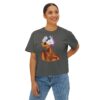 Artistic Floral Boxy Tee - Trendy Women's T-Shirt, Casual Wear, Gift for Her, Spring/Summer Fashion, Boho Style