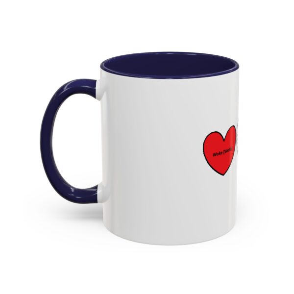 Woke Heart Accent Coffee Mug - Inspirational Quote Mug, Perfect Gift for Activists, Home Office Decor, Unique Coffee Lover Gift, 11oz & 15oz