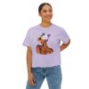 Artistic Floral Boxy Tee - Trendy Women's T-Shirt, Casual Wear, Gift for Her, Spring/Summer Fashion, Boho Style