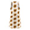 Sunflower Print Racerback Dress, Summer Dress, Casual Dress, Beach Wear, Floral Dress, Gift for Her, Wedding Guest Outfit