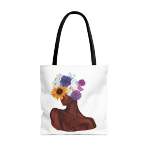 Flower Woman Tote Bag (White)