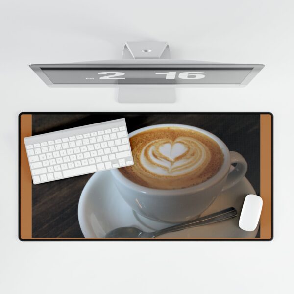 Coffee Love Desk Mat - Cozy Work Space Decor, Desk Accessories, Coffee Lovers Gifts, Home Office Essentials, Computer Mouse Pad