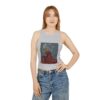 Floral Art Women's Racer Tank Top, Creative Summer Top, Graphic Tee for Women, Unique Gift for Her, Casual Wear