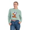 Floral Beauty Cropped Sweatshirt - Casual Fashion, Gift for Her, Spring Style, Trendy Outfit, Unique Graphic Art