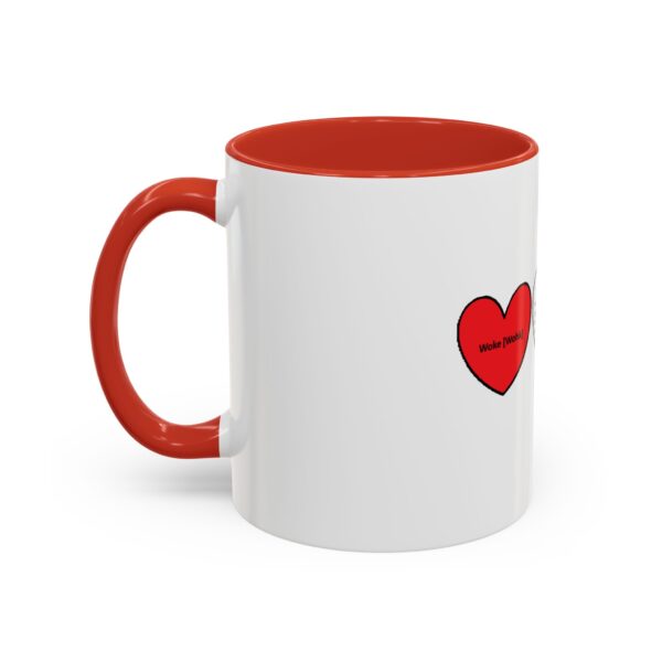 Woke Heart Accent Coffee Mug - Inspirational Quote Mug, Perfect Gift for Activists, Home Office Decor, Unique Coffee Lover Gift, 11oz & 15oz
