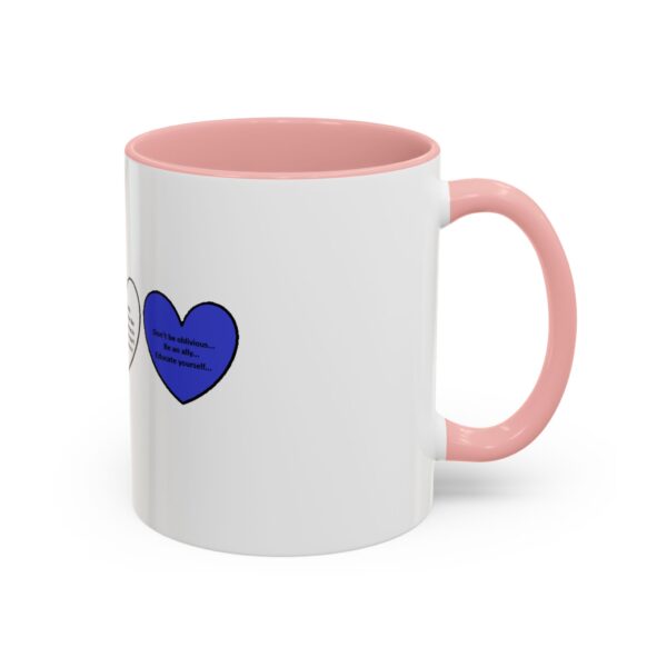 Woke Heart Accent Coffee Mug - Inspirational Quote Mug, Perfect Gift for Activists, Home Office Decor, Unique Coffee Lover Gift, 11oz & 15oz