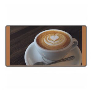Coffee Love Desk Mat - Cozy Work Space Decor, Desk Accessories, Coffee Lovers Gifts, Home Office Essentials, Computer Mouse Pad