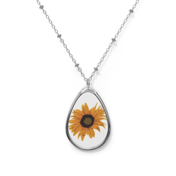 Sunflower Oval Necklace (Stylish)