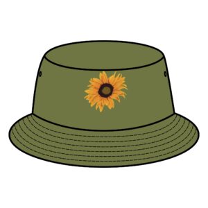 Sunflower Bucket Hat | Summer Fashion Accessory, Gift for Garden Lovers, Trendy Hat for Outdoor Events, Picnic, Festivals