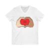 Unisex Jersey Short Sleeve V-Neck Tee