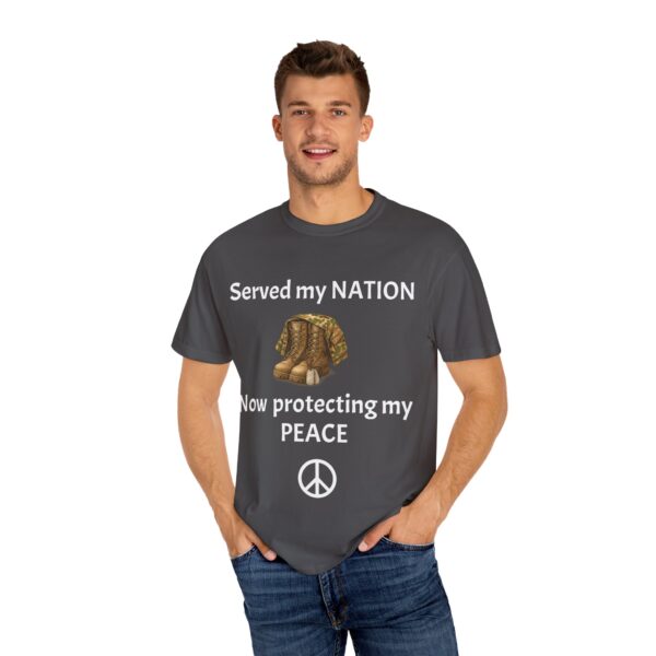 Patriotic Peace Tee - Served my NATION, Now protecting my PEACE, Unisex Garment-Dyed T-shirt, Veteran Pride Shirt, Comfortable Casual [...]