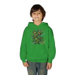 Teen Ninja Turtles Hooded Sweatshirt, Cool Casual Wear, Gift for Kids, Cozy Winter Top, Perfect for Birthdays, Comic Fans