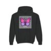 Butterfly Youth Hoodie, Cozy Sweatshirt for Kids, Spring Fashion, Animal Lover Gift, Cute Butterfly Design, Perfect for Birthdays