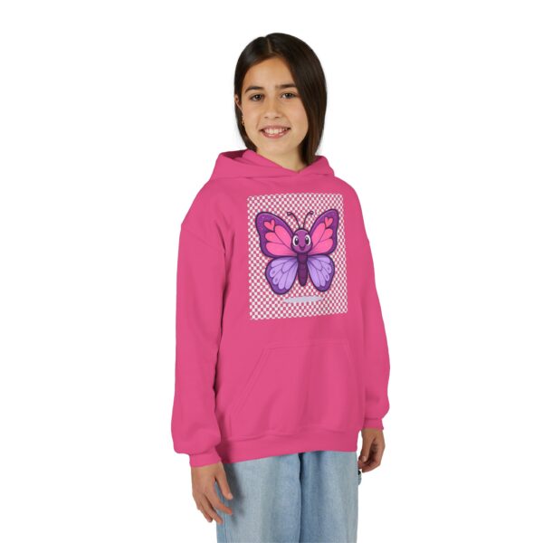 Butterfly Youth Hoodie, Cozy Sweatshirt for Kids, Spring Fashion, Animal Lover Gift, Cute Butterfly Design, Perfect for Birthdays