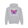 Butterfly Youth Hoodie, Cozy Sweatshirt for Kids, Spring Fashion, Animal Lover Gift, Cute Butterfly Design, Perfect for Birthdays