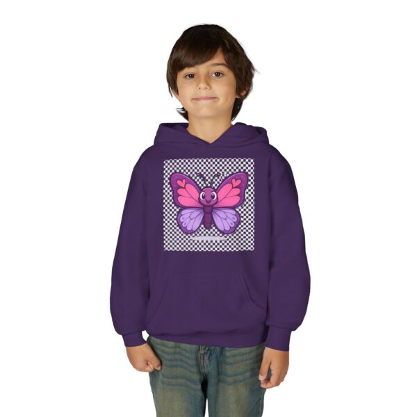 Butterfly Youth Hoodie, Cozy Sweatshirt for Kids, Spring Fashion, Animal Lover Gift, Cute Butterfly Design, Perfect for Birthdays