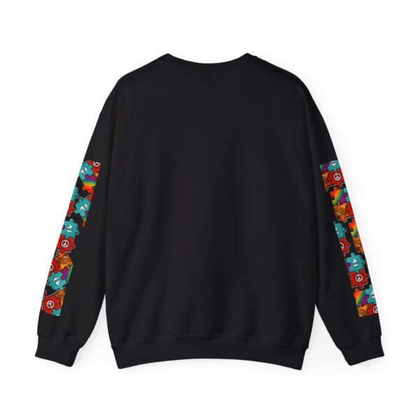Puzzle Peace Crewneck Sweatshirt - Cozy Unisex Fashion, LGBTQ+ Pride Gift, Friendship Sweatshirt, Casual Wear, Peaceful Vibes