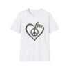 Love & Peace Unisex Softstyle T-Shirt, Vintage Vibe Tee, Casual Wear, Gift for Friends, Everyday Comfort, Boho T-Shirt