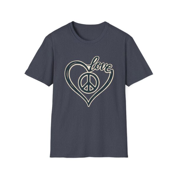 Love & Peace Unisex Softstyle T-Shirt, Vintage Vibe Tee, Casual Wear, Gift for Friends, Everyday Comfort, Boho T-Shirt