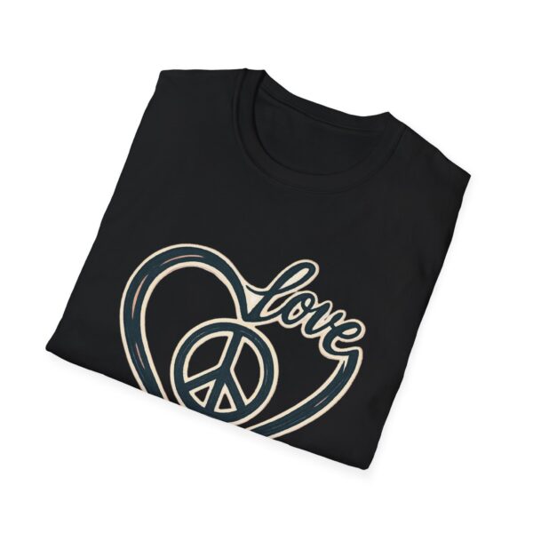 Love & Peace Unisex Softstyle T-Shirt, Vintage Vibe Tee, Casual Wear, Gift for Friends, Everyday Comfort, Boho T-Shirt