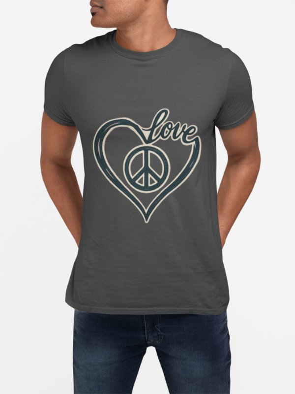 Love & Peace Unisex Softstyle T-Shirt, Vintage Vibe Tee, Casual Wear, Gift for Friends, Everyday Comfort, Boho T-Shirt