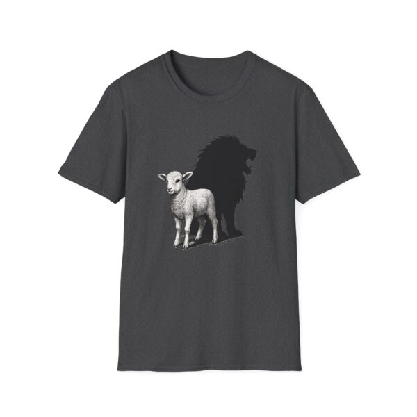 Lion and Lamb Unisex Softstyle T-Shirt, Inspirational Tee, Gift for Nature Lovers, Casual Wear, Eco-Friendly