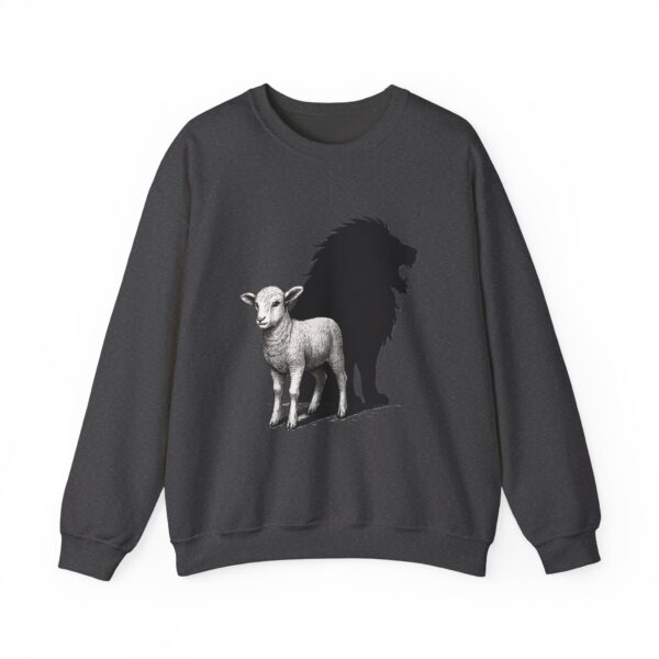 Lamb and Lion Sweatshirt, Cozy Animal Graphic Crewneck, Unisex Gift for Nature Lovers, Perfect for Chill Days or Holidays