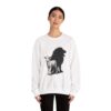 Lamb and Lion Sweatshirt, Cozy Animal Graphic Crewneck, Unisex Gift for Nature Lovers, Perfect for Chill Days or Holidays