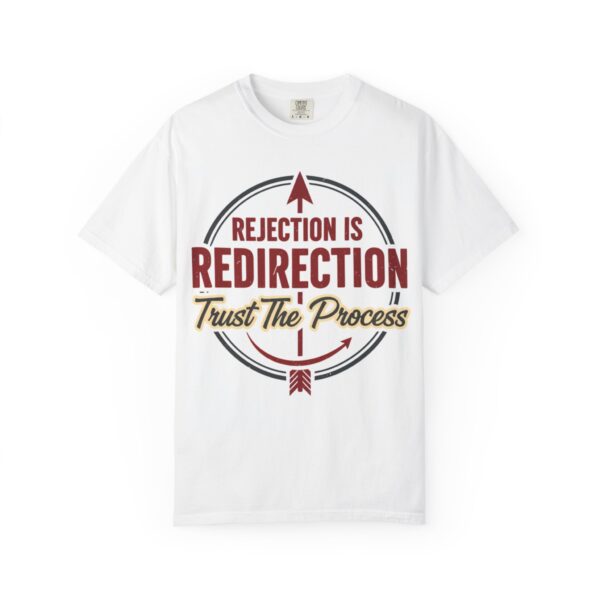 3525439798431151550_2048.jpeg Rejection Is Redirection Trust The Process T-shirt | Motivational Arrow Tee