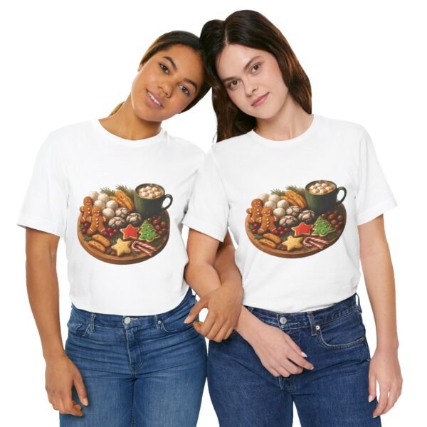 Festive Cookie Tee, Unisex Christmas T-Shirt, Holiday Baking Shirt, Gingerbread Design Top, Cozy Winter Apparel