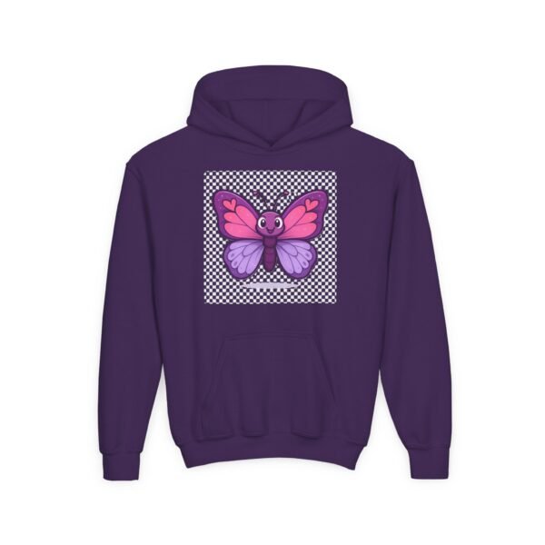1200546540677109974_2048.jpeg Butterfly Youth Hoodie, Cozy Sweatshirt for Kids, Spring Fashion, Animal Lover Gift, Cute Butterfly Design, Perfect for Birthdays