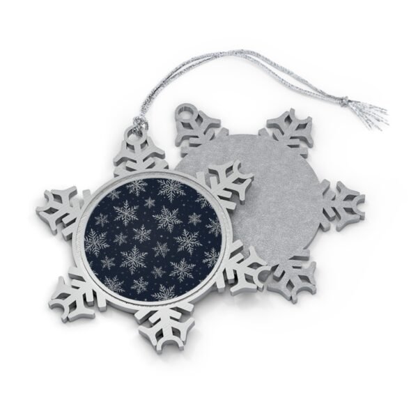 12916373705363580757_2048.jpeg Pewter Snowflake Ornament - Winter Decoration, Christmas Gift, Holiday Decor, Tree Ornament, Handmade Keepsake